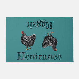 Dark Blue Hen Door Mat Farmhouse Hentrance Eggit