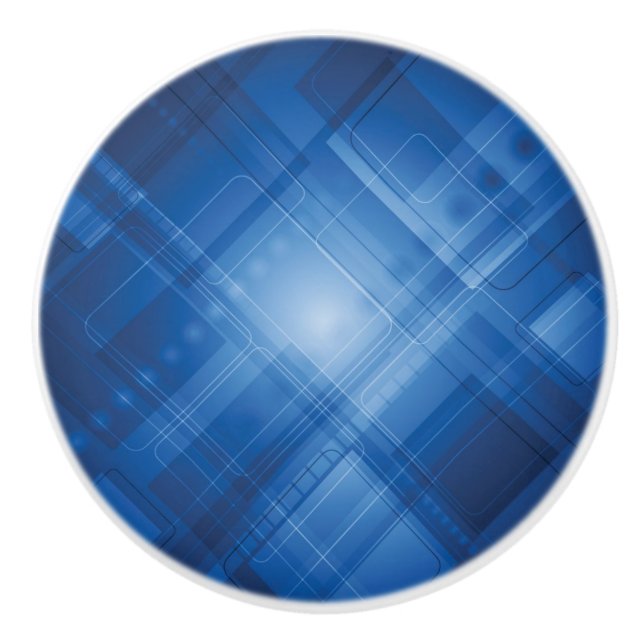Dark blue hi-tech background ceramic knob (Front)