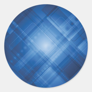Dark blue hi-tech background classic round sticker