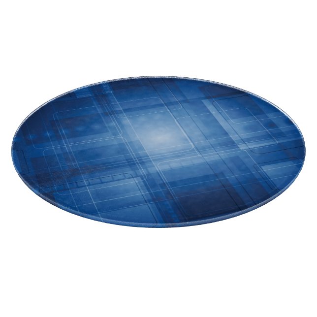 Dark blue hi-tech background cutting board (Corner)