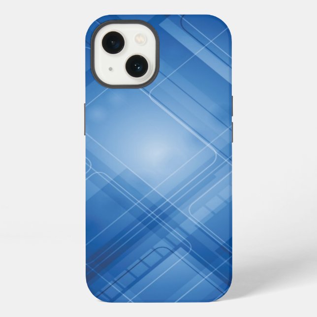Dark blue hi-tech background iPhone case (Back)