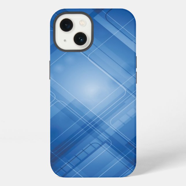 Dark blue hi-tech background iPhone case (Back)