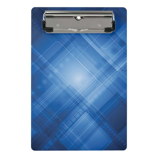 Dark blue hi-tech background mini clipboard (Front)
