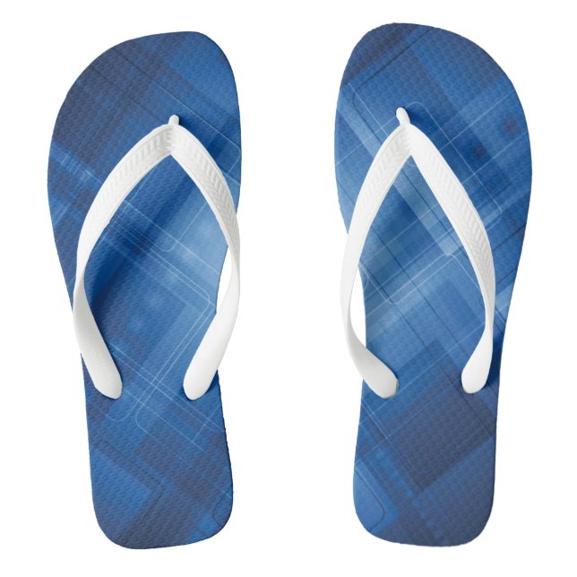 Dark blue hi-tech background thongs (Footbed)