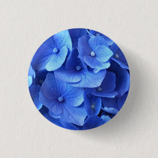 Dark Blue Hydrangeas 3 Cm Round Badge