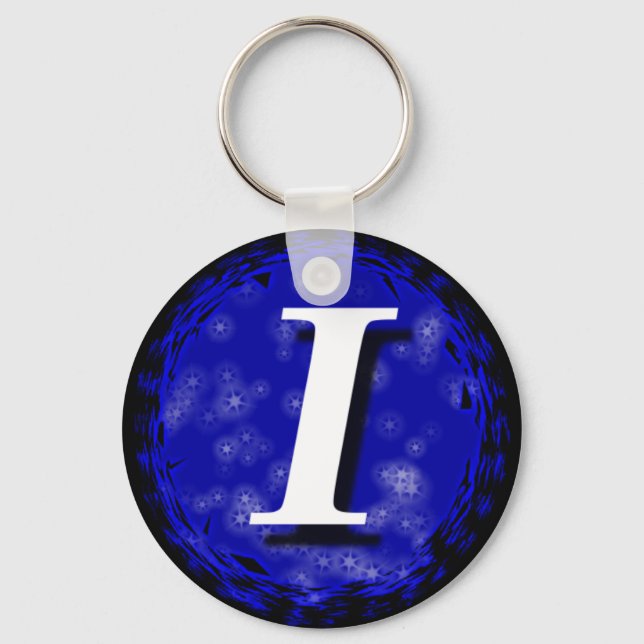 Dark Blue I Key Ring (Front)