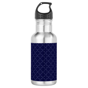 Dark Blue Islamic Geometric Pattern 532 Ml Water Bottle