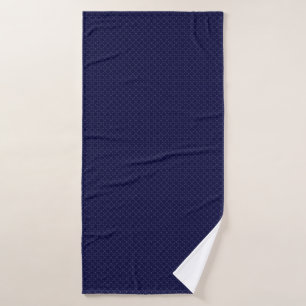 Dark Blue Islamic Geometric Pattern Bath Towel