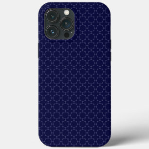 Dark Blue Islamic Geometric Pattern iPhone 13 Pro Max Case
