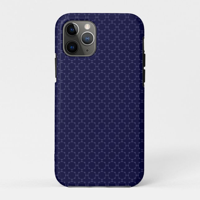 Dark Blue Islamic Geometric Pattern Case-Mate iPhone Case (Back)