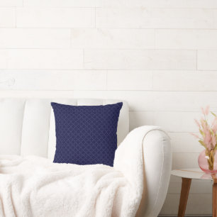 Dark Blue Islamic Geometric Pattern Cushion