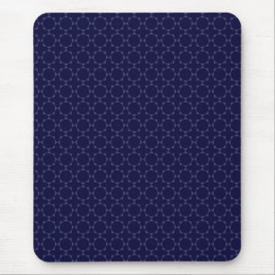 Dark Blue Islamic Geometric Pattern Mouse Pad