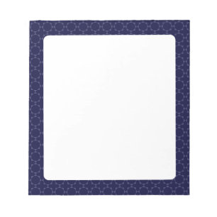 Dark Blue Islamic Geometric Pattern Notepad