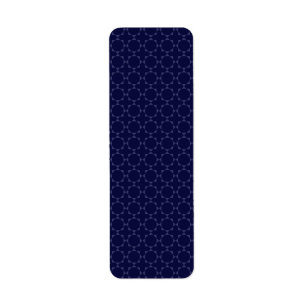Dark Blue Islamic Geometric Pattern Return Address Label