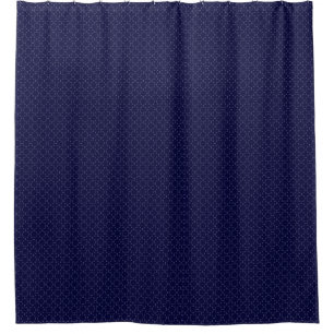 Dark Blue Islamic Geometric Pattern Shower Curtain