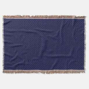 Dark Blue Islamic Geometric Pattern Throw Blanket
