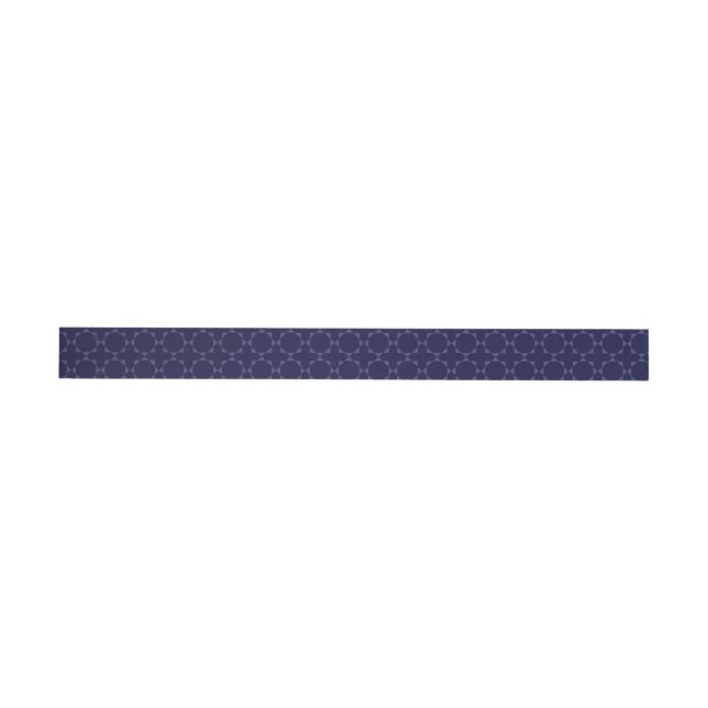 Dark Blue Islamic Geometric Pattern Wrap Around Label (Individual)