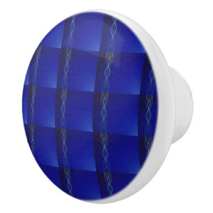 Dark Blue Lights Ceramic Knob