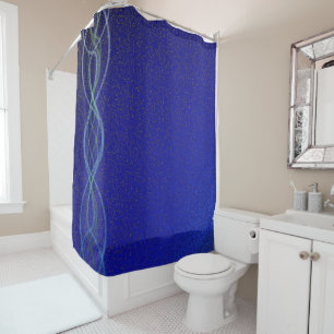 Dark Blue Lights Shower Curtain