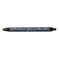 Dark Blue Marble Follow Your Heart Quote