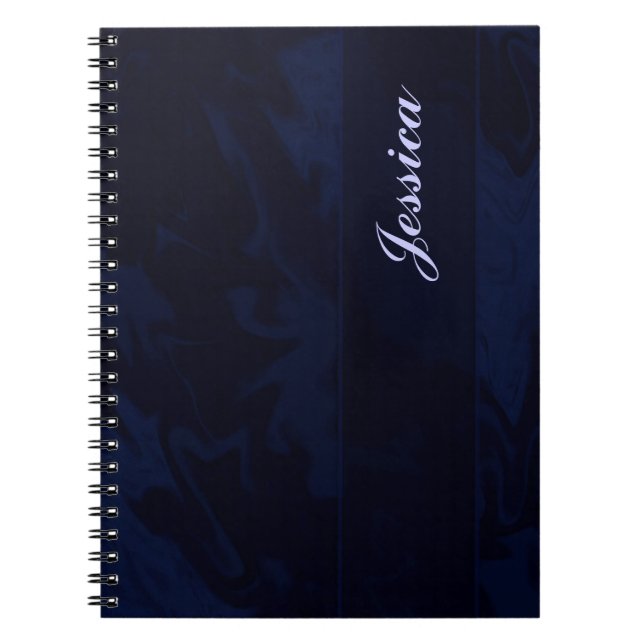 dark blue marble notebook (Front)