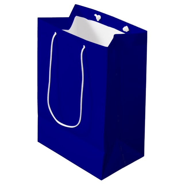 Dark Blue Medium Gift Bag (Front Angled)
