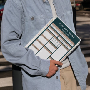 Dark Blue Men's Daily Planner Retirement Notepad