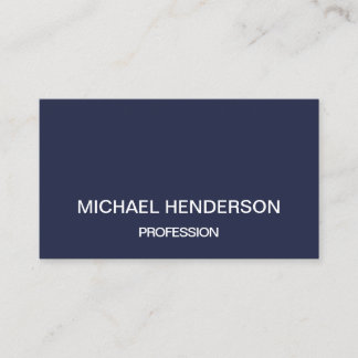 Dark blue minimalist modern business cards