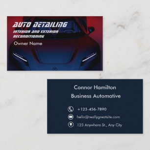 Dark Blue Modern Business Card