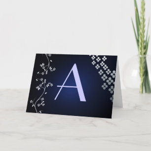 Dark Blue Monogram Cards