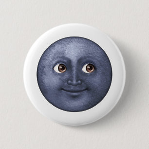 Dark Blue Moon - Emoji 6 Cm Round Badge