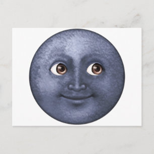 Dark Blue Moon - Emoji Postcard