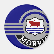 Dark Blue Morris Minor Fridge