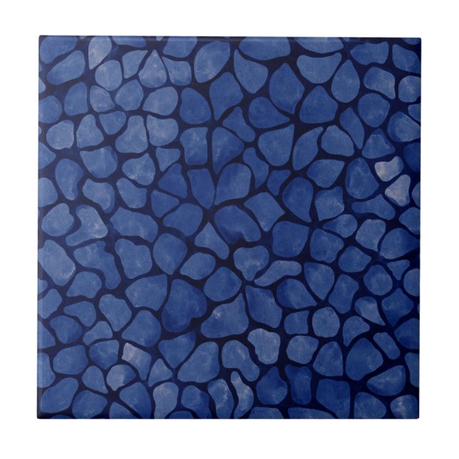 Dark Blue Mosaic Ceramic Tile (Front)