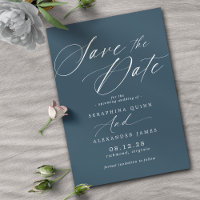 Dark Blue Navy | Modern Elegant Jewel Tone Wedding