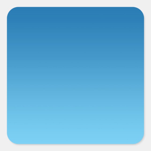 Dark Blue Ombre Square Sticker (Front)