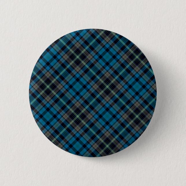 Dark Blue Plaid 6 Cm Round Badge