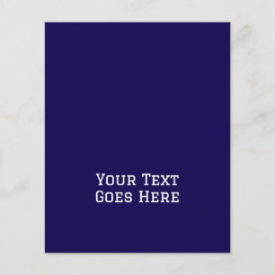 Dark Blue Plain Elegant Minimalist Calligraphy Flyer