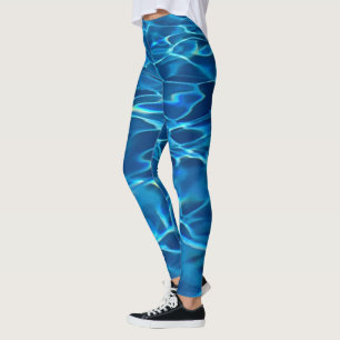 Dark Blue Pool Water  Leggings
