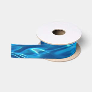 Dark Blue Pool Water Satin Ribbon