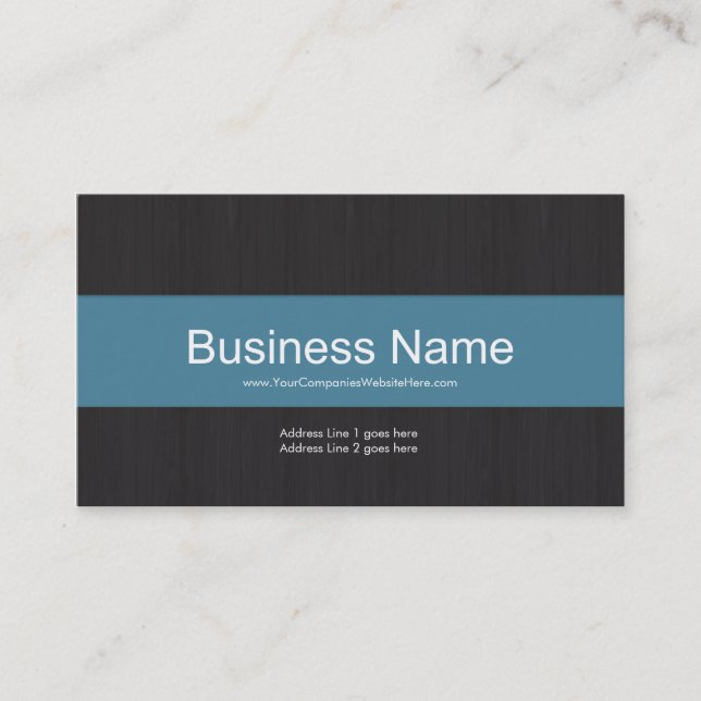 Dark & Blue Professional Business Card (Front)