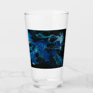 Dark blue psychedelic liquid glass