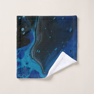 Dark blue psychedelic liquid wash cloth