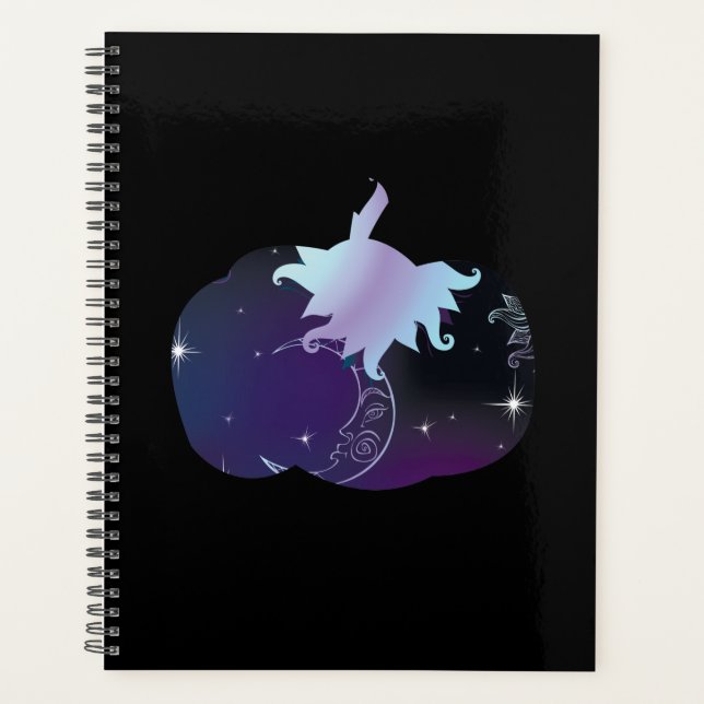 Dark Blue Pumpkin Planner (Front)