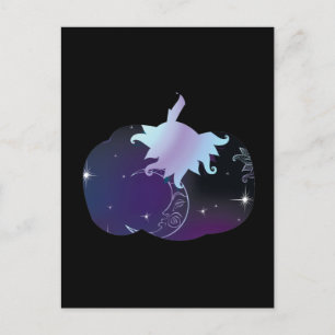 Dark Blue Pumpkin Postcard