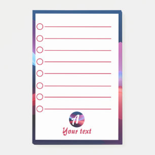 Dark blue purple abstract  initial Post-it Notes