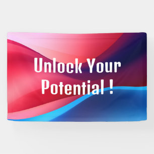 Dark blue purple abstract Unlock Your Potential Banner