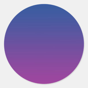 Dark Blue & Purple Ombre Classic Round Sticker