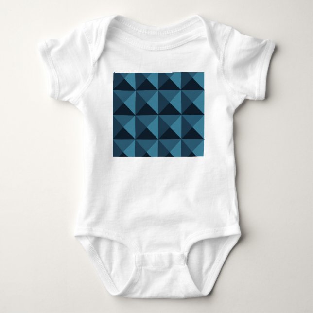 Dark Blue Pyramids  Baby Bodysuit (Front)