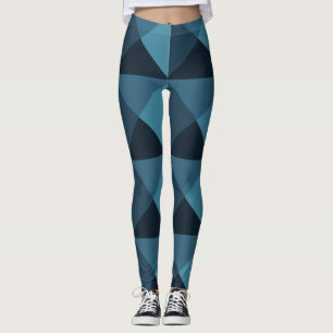 Dark Blue Pyramids Leggings